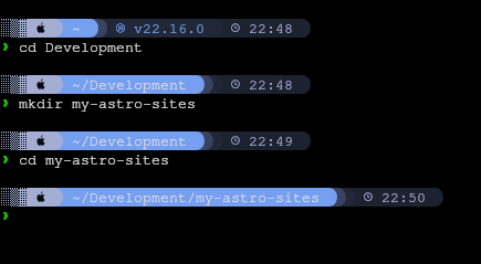 cd into my-astro-sites